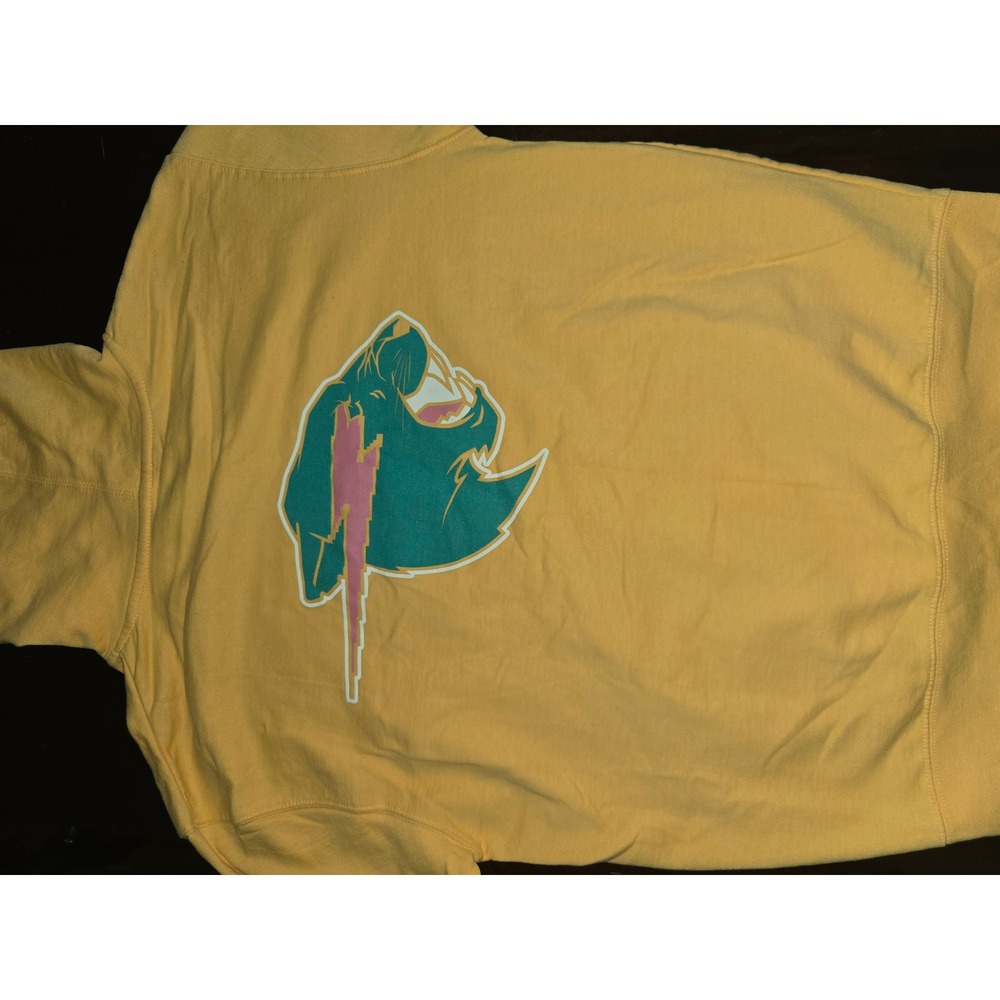 Mr Beast Yellow Graphic Hoodie Mens Large Long Sleeve Pullover Sweatshirt Logo - Picture 8 of 9